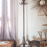 Rustic wood vintage coatrack