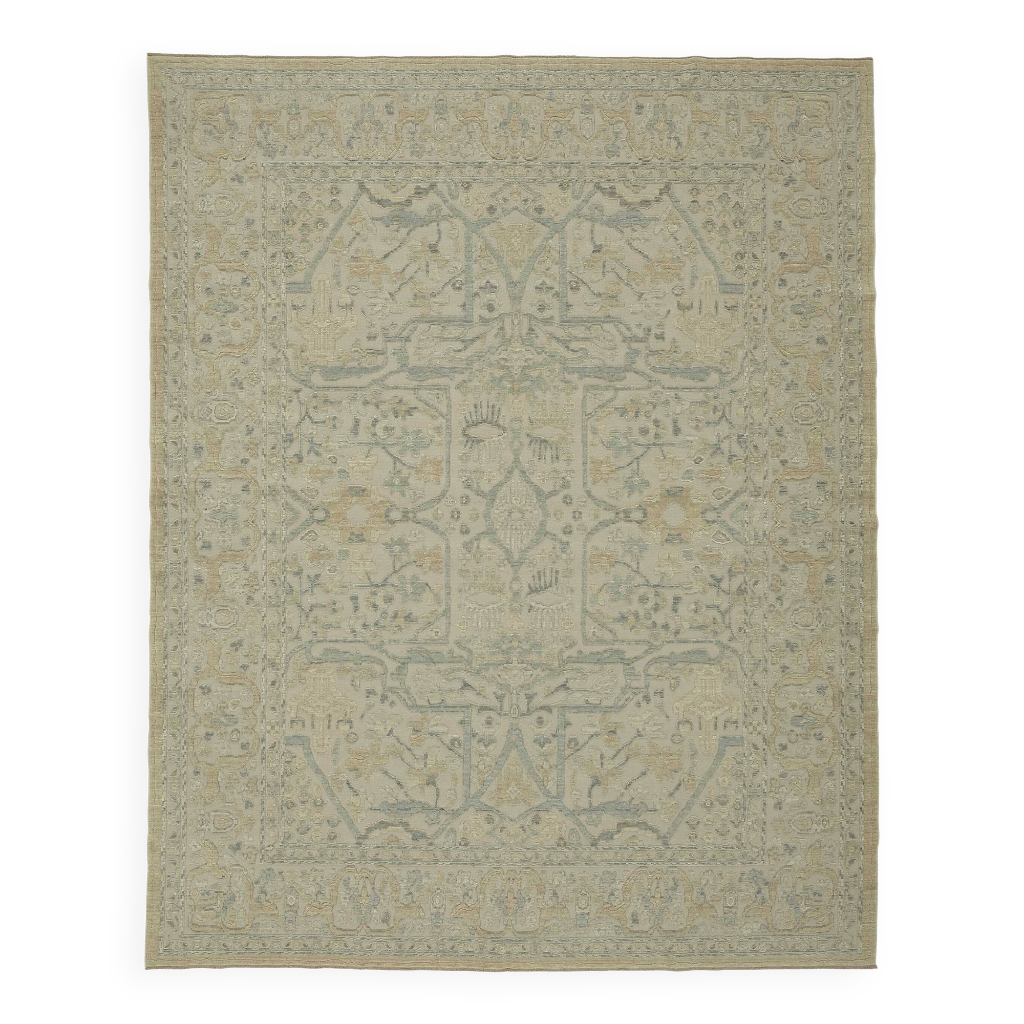 Turkish Handcrafted Loom Oushak Rug 277 cm x 345 cm