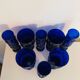 8 verres Pilgrim bleu cobalt