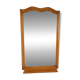 Mid-Century Walnut Mirror from 1960s Czechoslovakia, Organic Curved Frame