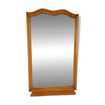 Mid-Century Walnut Mirror from 1960s Czechoslovakia, Organic Curved Frame