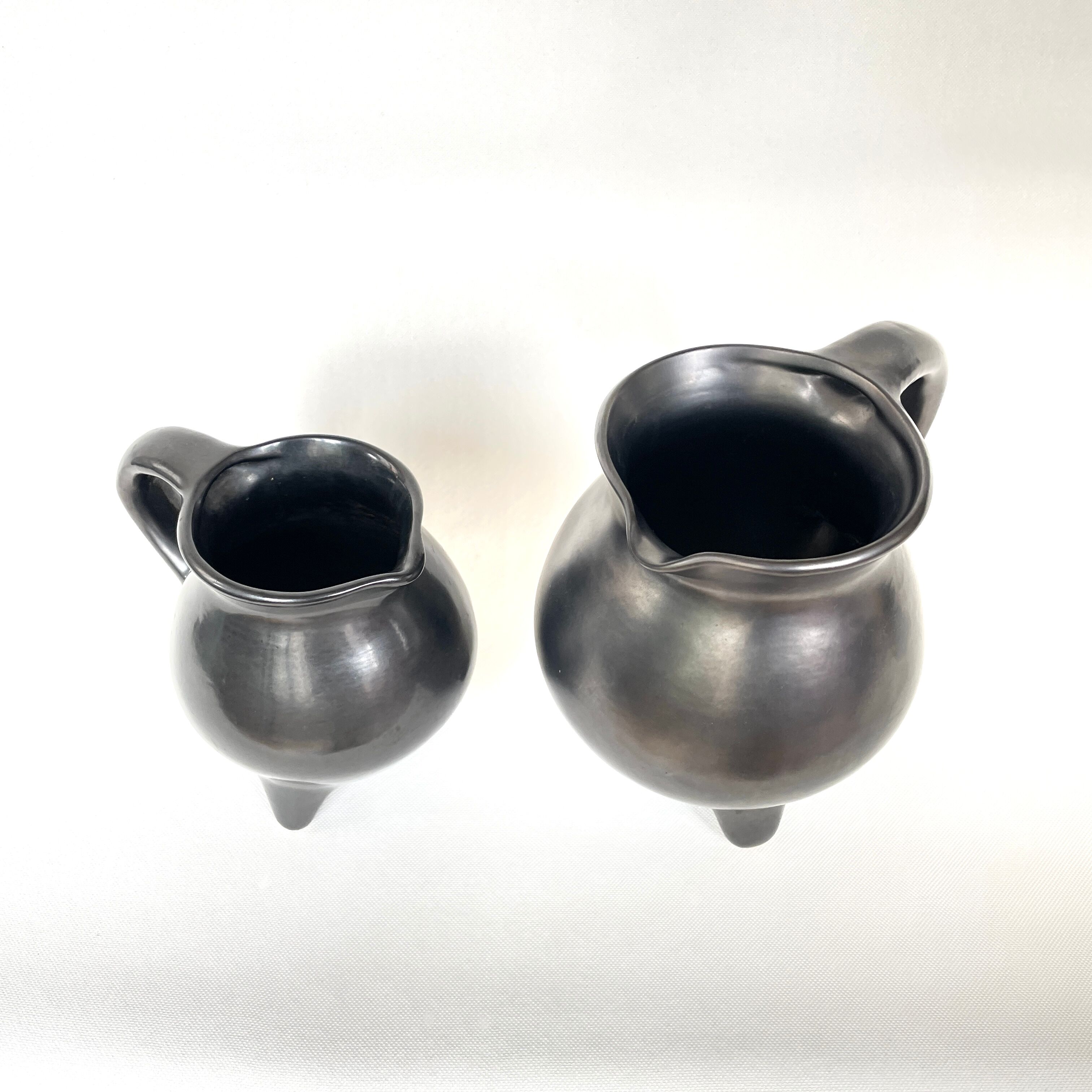 2 ceramic pitchers, 1950, poterie périgourdine