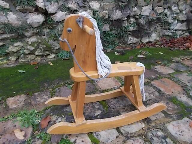 Wooden rocking horse