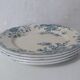Terre de fer 4 assiettes plates fleurs althaea