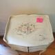 Pair of bedside tables louis XV style XX th century, painted floral decoration