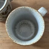 2 vintage Ducan ceramics glazed stoneware mugs