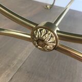 Neoclassical brass style coffee table with dolphin head decoration