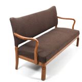 Solid Oak Sofa by Slagelse Møbelvaaek Denmark 1930s