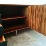 Rare row of wood and leatherette of the 60s 70s