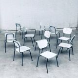 Industrial Dutch Stacking Chairs, 1960s, Set of 10
