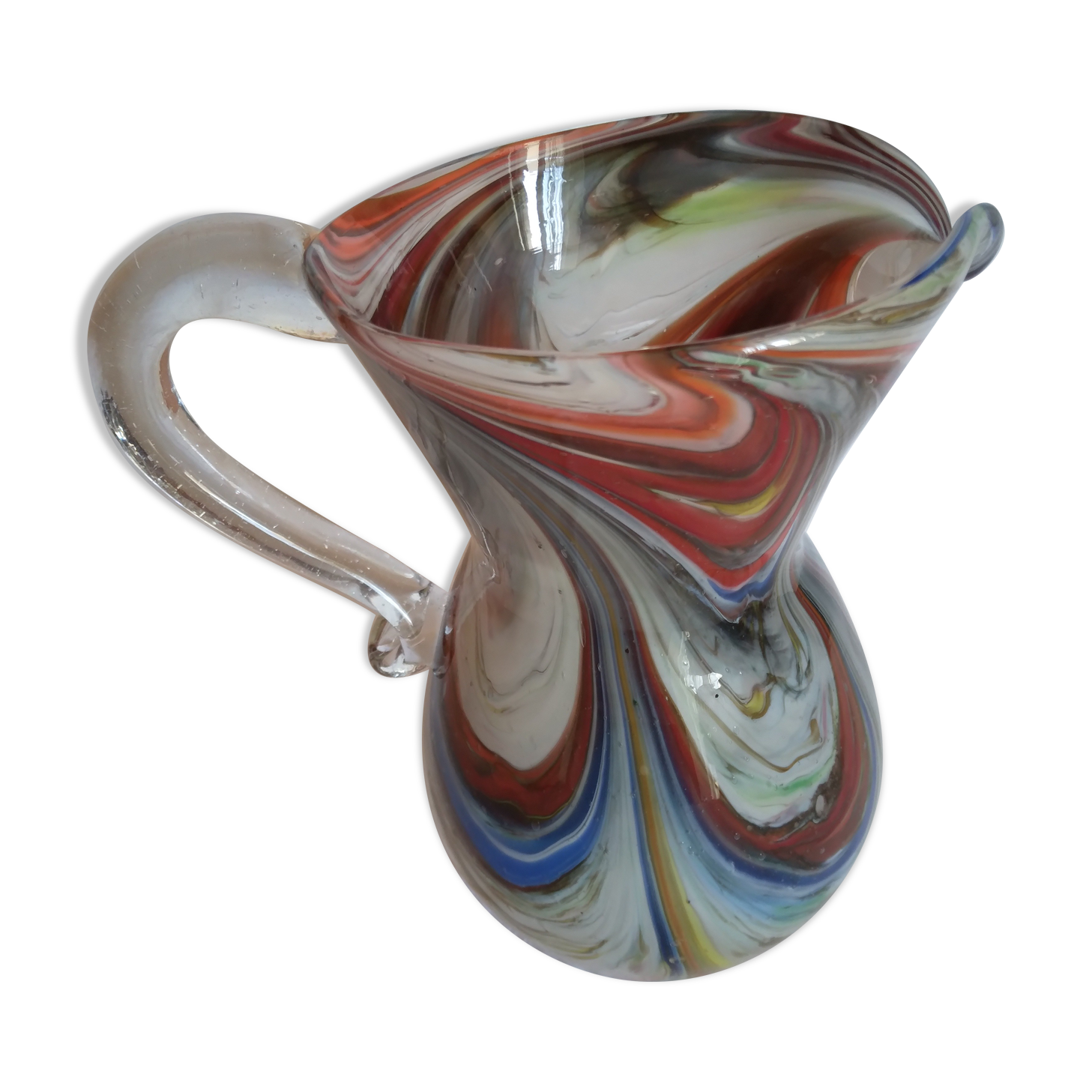 Vintage glass pitcher water decanter