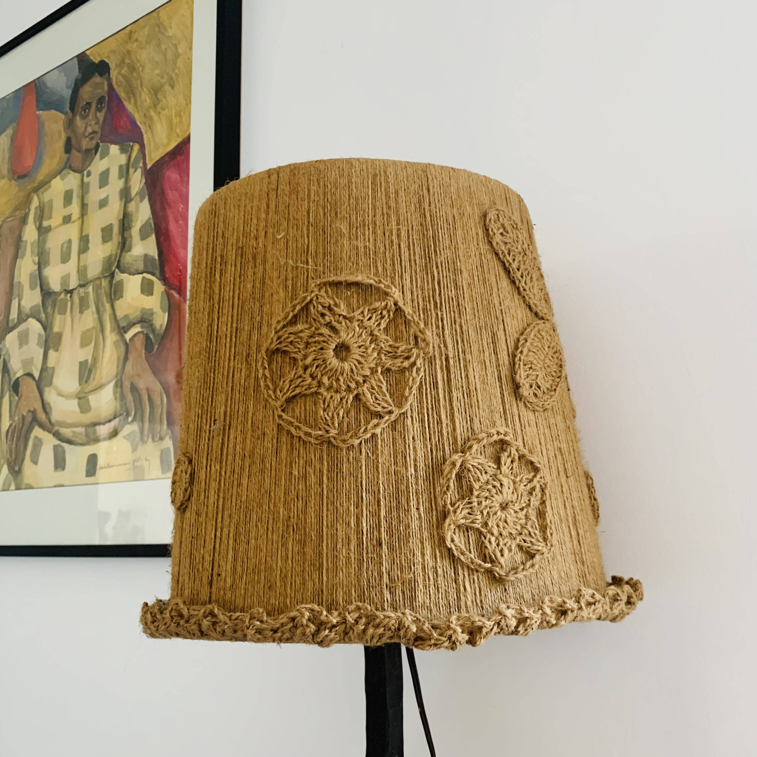 1950s wrought iron table lamp