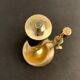 Marine gyroscopic oil lamp in polished solid brass, Ilse Ammonsen for Daproma, Denmark, 1950
