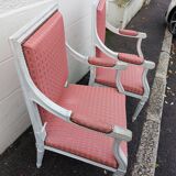 Paire de fauteuils style Louis XVI