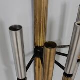 Stilnovo brass and aluminun tubes sconces 1950s