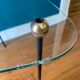 Set of trundle coffee tables in glass and brass