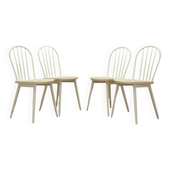 Set of four beech chairs, Danish design, 1970s, manufacture: Denmark