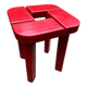 Tabouret de sauna laqué rouge par Olof Ottelin Finlande 1960