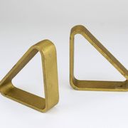 Carl Aubock III Pair of Triangular Bookends in Gilded Iron 5443, Vienna/Austria, 1970s