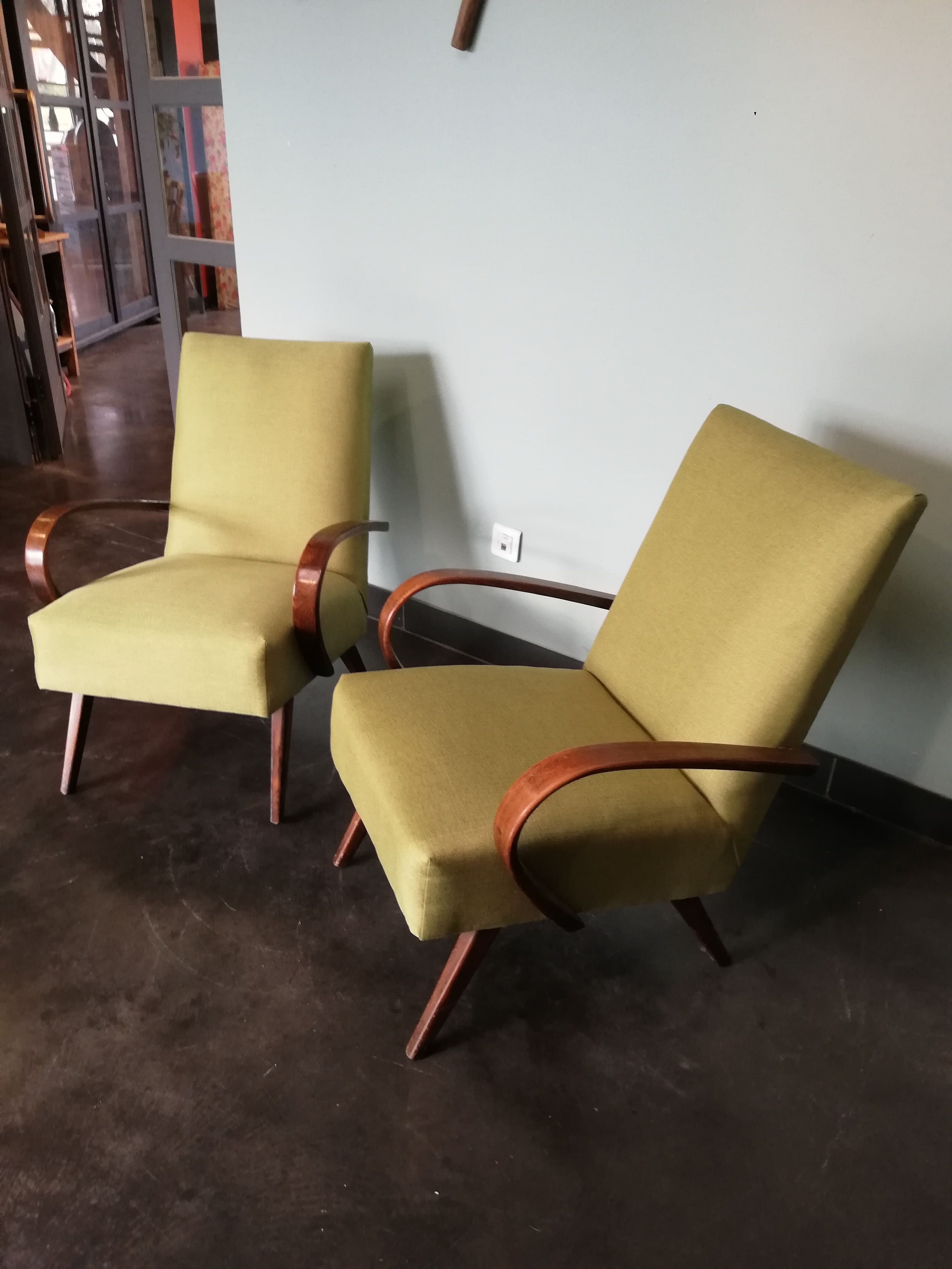 Pair of armchairs, Czechoslovakia 50