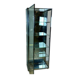 Art Deco period glass and chrome display case