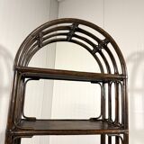 Large dark rattan rack display 1970’s