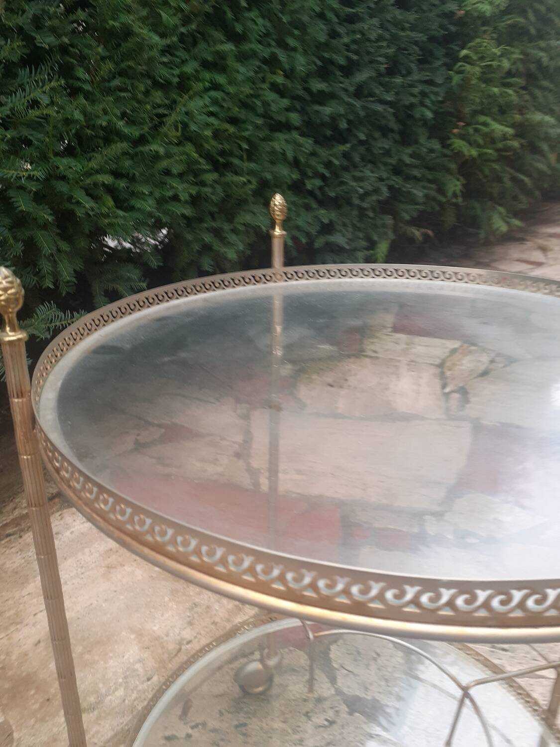 Brass rolling trolley