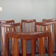 Lot of 6 Gplan teak wood armchairs vintage 1970s dining room scan.