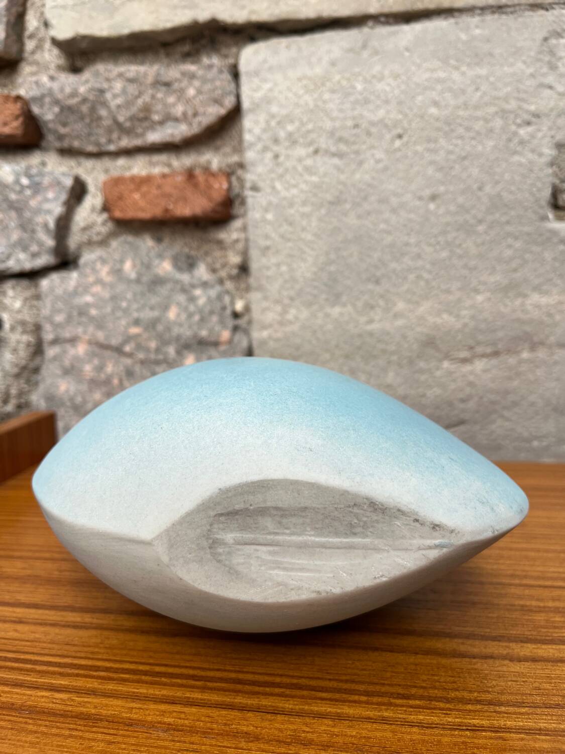 Pastel biscuit porcelain vintage "pebble" vase