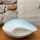 Pastel biscuit porcelain vintage "pebble" vase