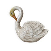Italian ceramic swan, zoomorphic bottle