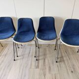 Set of 4 vintage Cojar chairs – Fermigier design – National Furniture