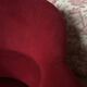 Napoleon III crapaud armchair in deep burgundy velvet