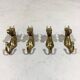 Brass horses coat hooks 1960’s, set of 4