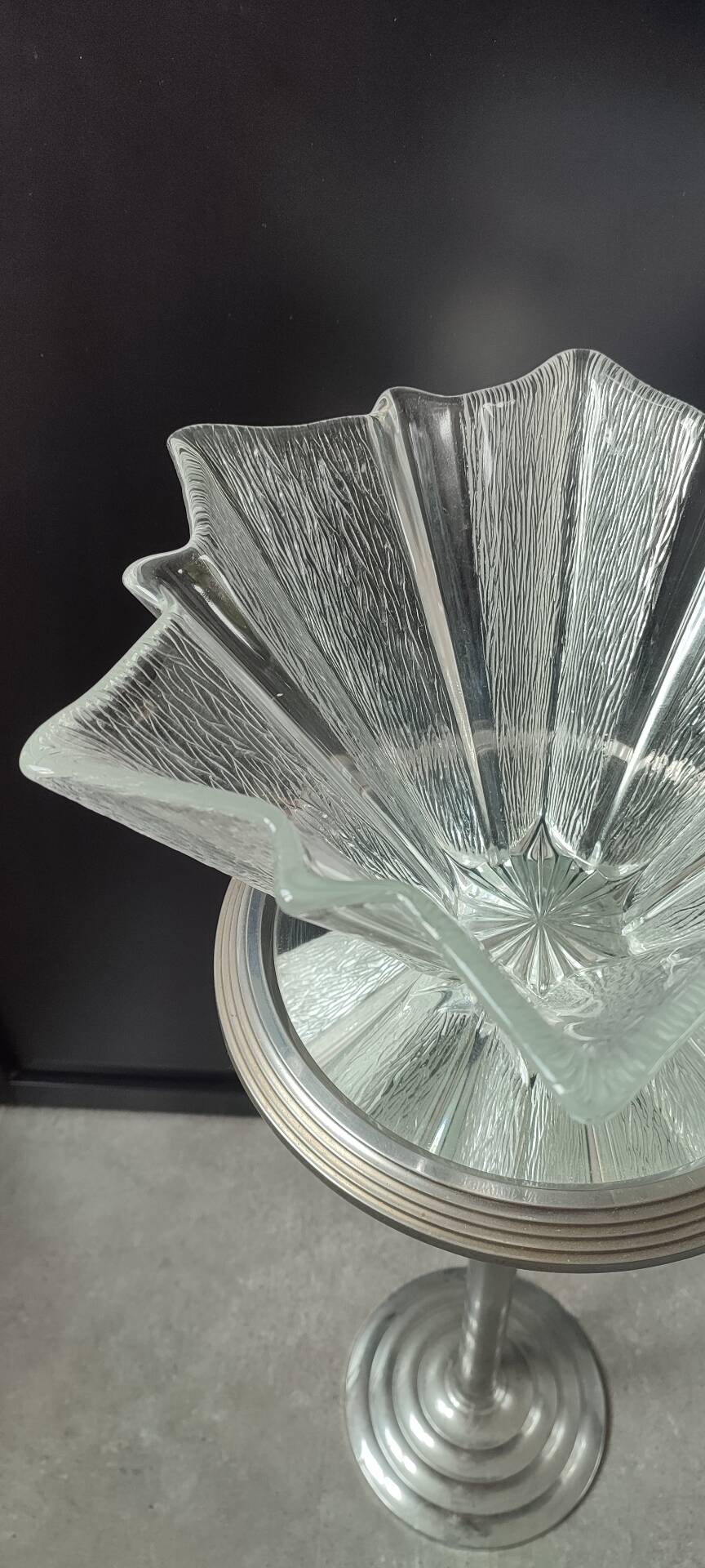 Large vintage salad bowl XXL Walther Glas