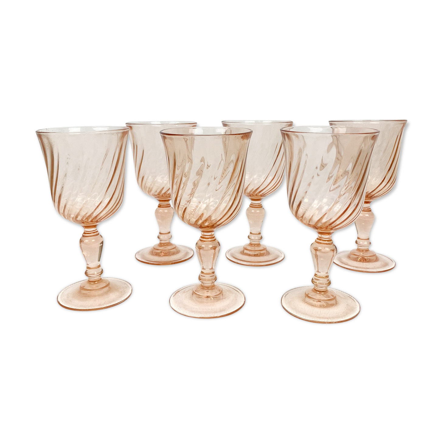 Lot of 6 shot glasses Rosaline Arcoroc walk