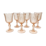 Lot of 6 shot glasses Rosaline Arcoroc walk