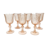 Lot of 6 shot glasses Rosaline Arcoroc walk