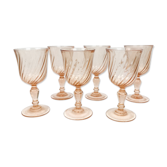 Lot of 6 shot glasses Rosaline Arcoroc walk