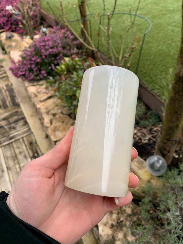 Vase soliflore en marbre blanc