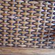 Rare vintage desk Ash and woven rattan - Large top - 6 drawers - Functional desk