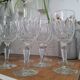 Verres à vin vintage en verre ciselé