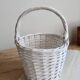Vintage wicker basket painted white