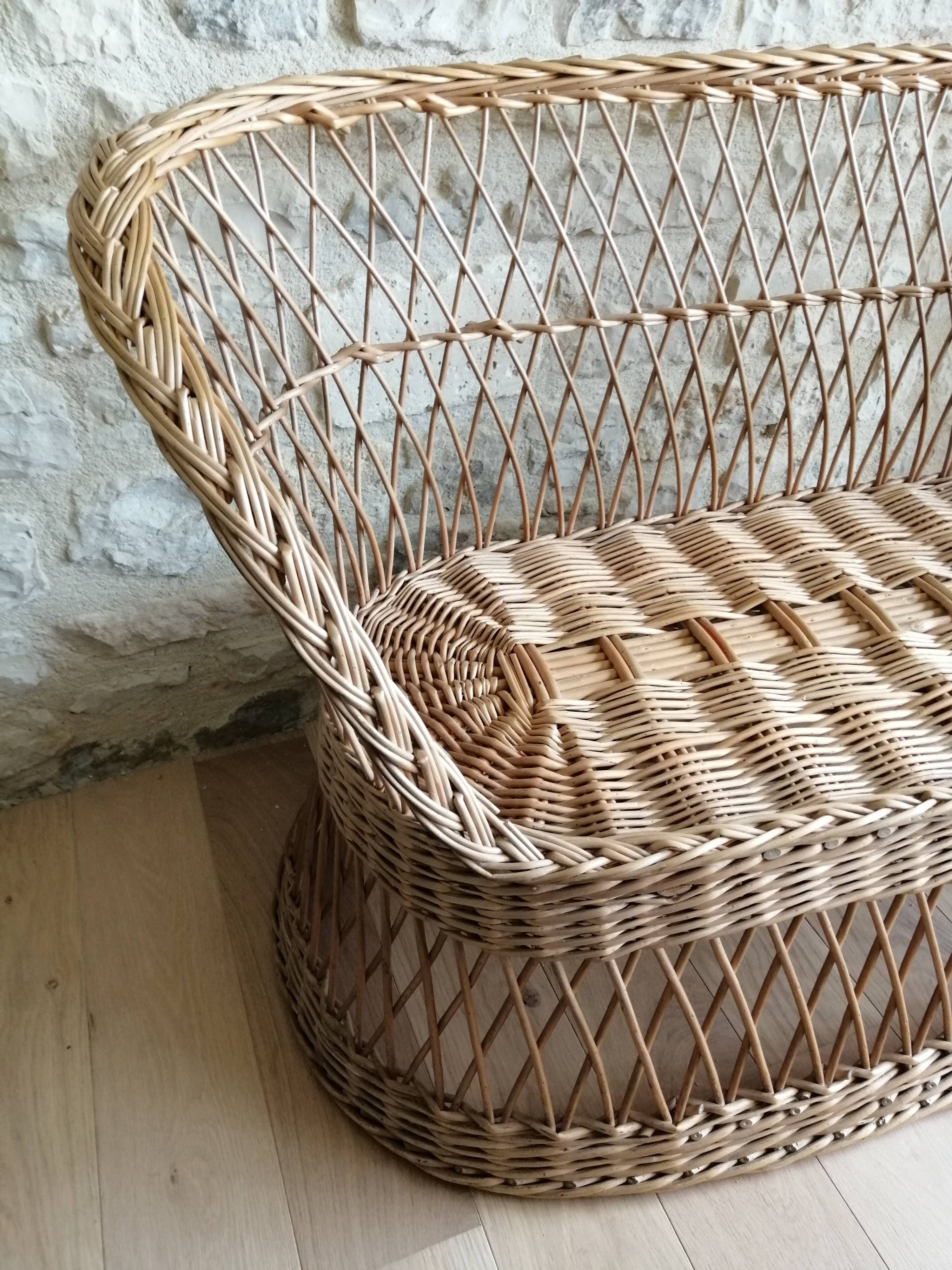 Rattan bench