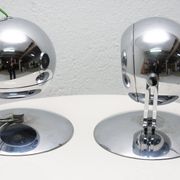 Pair of mid century space-age positioning desk lamps, 1960, Central Europe