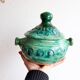 Vintage Celine Dein green ceramic pot