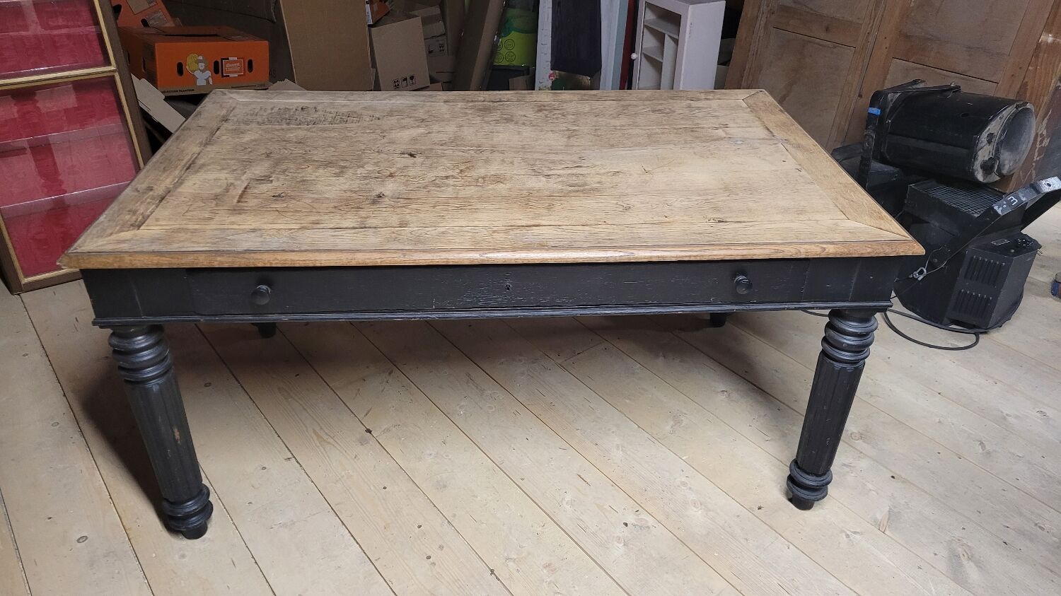 Louis Philippe notary office in oak, 1900 period - 1m49