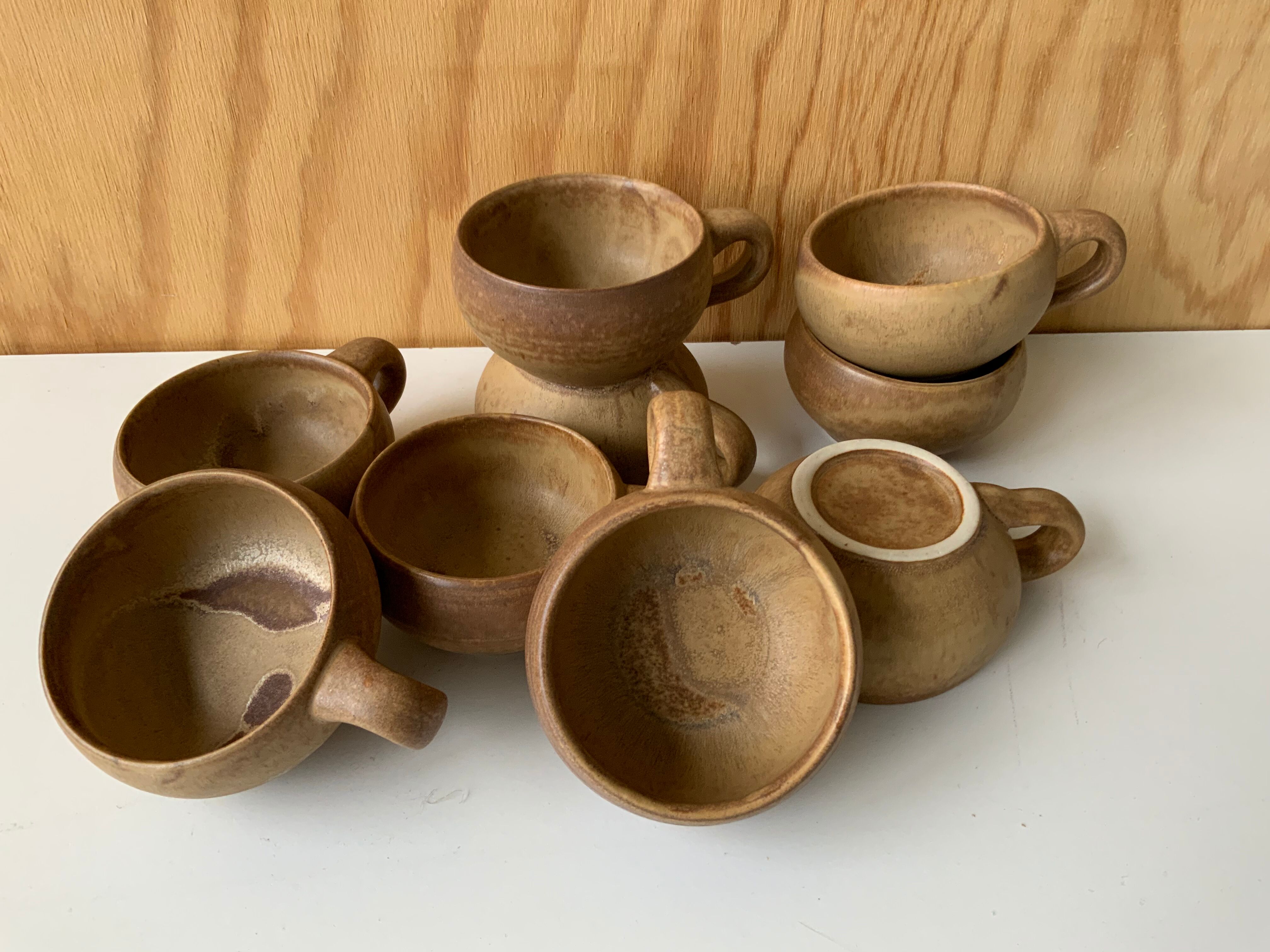 Vintage stoneware cups