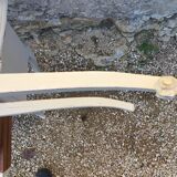 Pair of Louis XV style bedside tables patinated beige