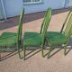 Lot de 6 chaises de bistrot baumann eden terrasse verte bois - vintage